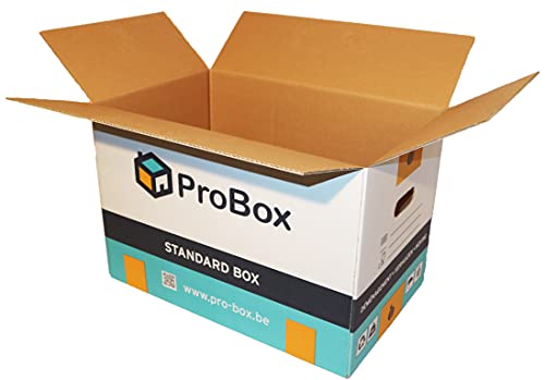 15 caisses en carton de déménagement double Epaisseur renforcé avec Poignées - L 550 x l 350 x h 330 mm Cover