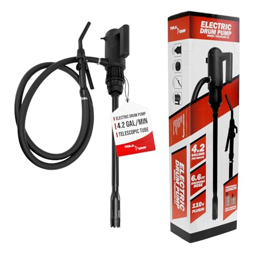 TERA PUMP Telescopic Chemical Plug-in Electric Barrel Pump