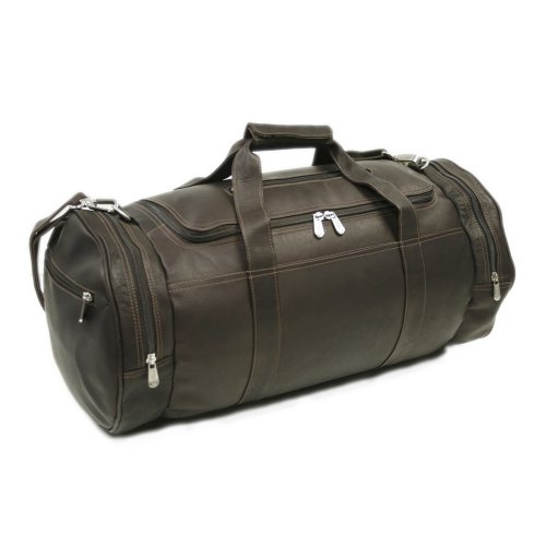 Piel Leather Gym Bag, Chocolate, One Size