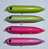 Catfish Rattling Line Float Lure for Catfishing, Demon Dragon Style Peg for Santee Rig Fishing. 4 inch. (4 Pack Neon) (Neon)