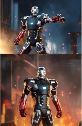 Image of ZD Box Toys Collectible Action Figure Full Box Set: Anniversary Series Non-Luminous Version 1:10 Scale Super Hero (MK - Iron Mark 22)