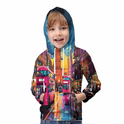 Pull à capuche Londres 3D vêtement d'hiver pour style de famille