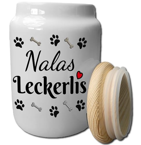 Hunde Geschenk Leckerli Dose mit Name, Hundehalter Hundemama Hundepapa Geschenk einzigartig personalisiert, Leckerlis Hundekekse Futterdose