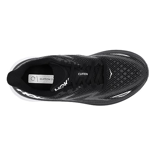 HOKA Hoka Clifton 9 Black/White 1127895-BWHT Men's Size 10 Medium