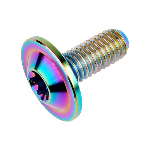 Image of Titanium Torx Head M6 x15 20mm Bolt Screw for Bicycle Motorcycle Car Modification Pack of 6 (Ranibow, M6x15mm)