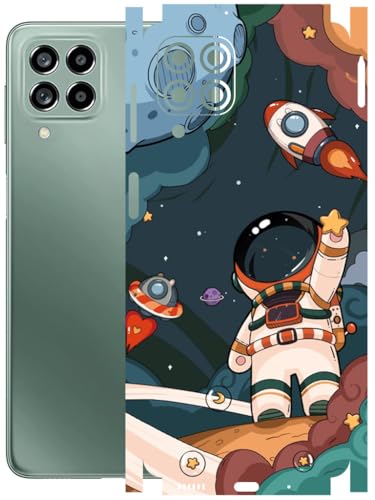 Image of AtOdds - Full Body Back Screen Guard Protector Film - Lamination Wrap Skin Sticker Compatible with Samsung Galaxy M53 (5G) | Scratchproof Matte Finish (Space)