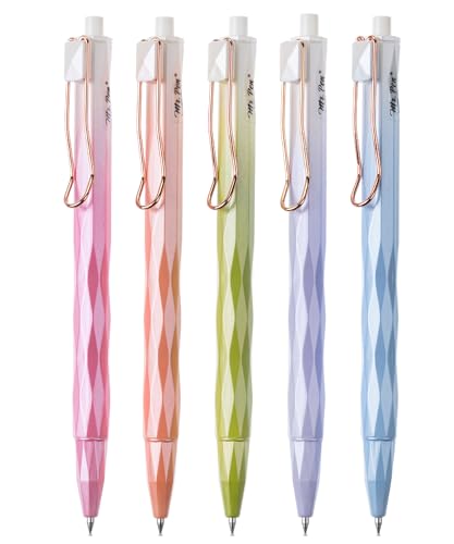 Bolígrafos gel retráctiles Mr. Pen, pack de 5, tinta negra