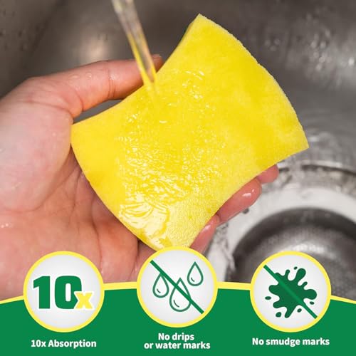Image of Heavy Duty Scrub Sponges, 96 Pack Scrub Sponge, Double-Side Kitchen Sponge, Multipurpose Long-Lasting Sponges, High-Density Dish Sponge