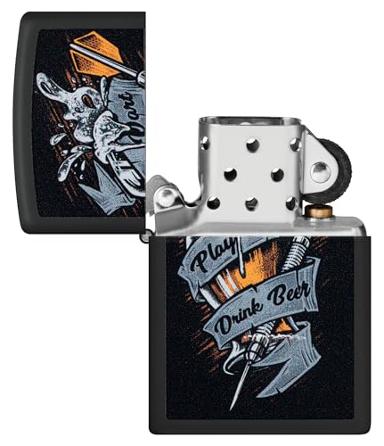 Image of Zippo Darts Design Black Matte,Windproof Pocket Lighter, Refillable, (BIS Certified)