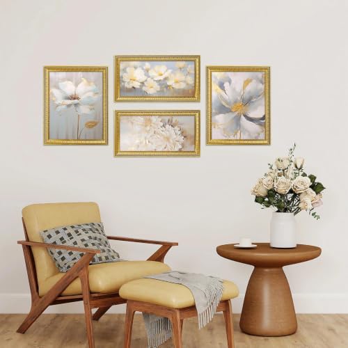 Image of VIOLABBEY 11x22 Picture Frame Gold Set of 2, Vintage Photo Frame for Wall or Tabletop Display, Classic Design for Office Home Decor, Fits 11x22 Pictures