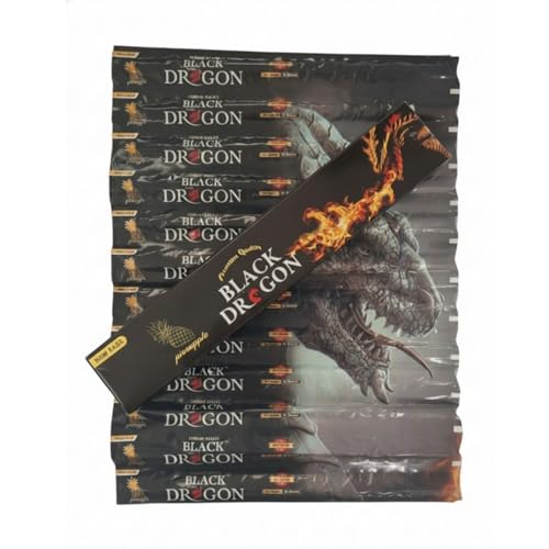 Image of Original Black Dragon Mosquito Repellent Agarbatti - Herbal Incense Sticks, Pineapple Aroma, Safe Indoor & Outdoor Use, Pack of 2 (240 Sticks)
