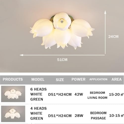 Plafonnier LED design floral télécommandable pour salon moderne - 8