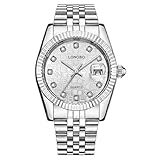 OISE ART STORE Trade Shop - Orologio Da Uomo Donna Longbo 80435 In Acciaio Con Strass Impermeabile Silver -uomo -