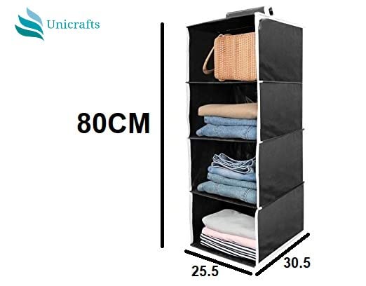Image of Hanging Organizer (Blue Black, Pack of 2 (4 Shelf))