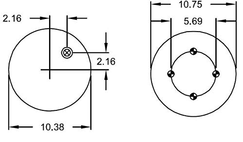 Air Spring Bag Dimensional Diagram 1