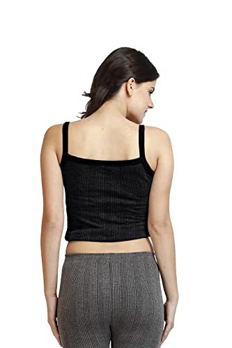 Image of Women's Cotton Thermal Spaghetti Top | Sleeveless Quilted Camisole Thermal