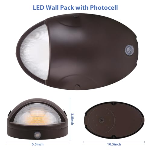 dephen 15W LED Emergency Wall Pack Light with Battery Backup and Photocell, Dusk to Dawn WallPack 3500K/4000K/5000K CCT, 90 Minutes 600Lm Security Lighting Self Test (UL-Listed) by dephen - Image 6