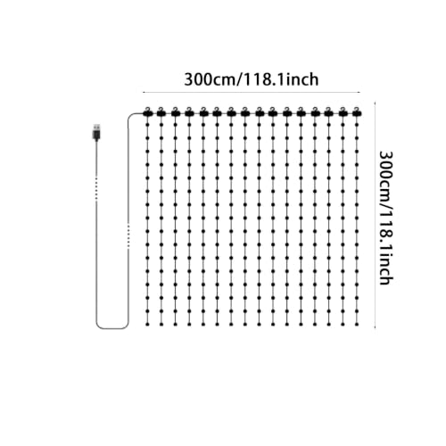 App Programmable Curtain Lights, Smart RGB Pixel LED Curtain String Lights - Image 2