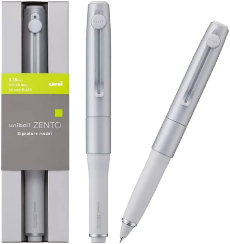 Amazon.com : ZENTO Signature Model Silver Ballpoint Pen 0.38