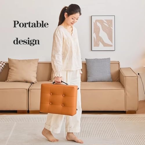 Tabouret en simili cuir compact pour résoudre le manque de siège - 6