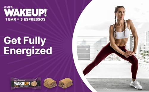 Image of WAKE UP! Caffeinated Protein Bars - VALUE PACK - 6 Cartons (36 Bars) 3 Peanut Butter & 3 Dark Chocolate Proprietary Blend with 350mg Caffeine (1 Bar = 3 Espressos) Boosts Focus & Clarity - Gluten-Free, Vegetarian, Kosher