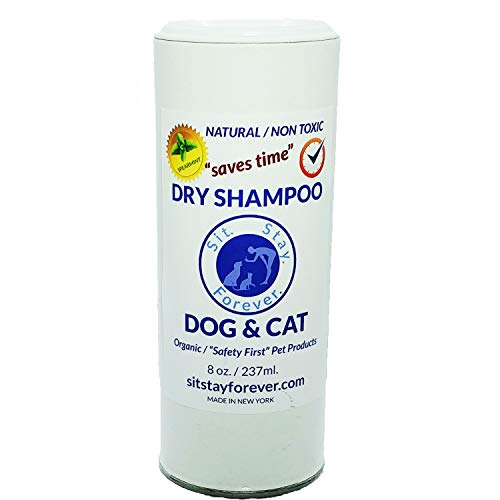 SIT. STAY. FOREVER. SAFETY FIRST PET PRODUCTS Dry Powder Shampoo for Dogs