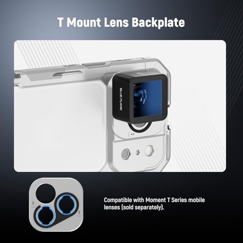Image of NEEWER Phone Cage Compatible with iPhone 17 Pro, Quick Release Video Rig Stabilizer Accessories with 67mm Filter Ring, 17mm Lens Backplate, T Mount Adapter, 4X Camera Control Cap, PA143 (Silver)