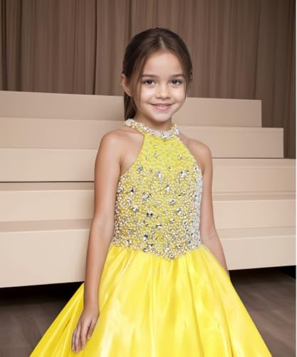 Pageant Dress for Girls Rhinestones Miss National Pageant Dresses Organza Party Ball Gown3