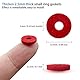 100 Stück 12,5 mm Klavierfilz vordere Schiene, Regulierung von Lochungen, rote Tastatur-Auswuchtscheiben, Reparaturteile
