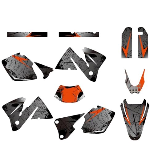 Autocollant graphique de fond moto tout-terrain EXC 125 200 250 300 380 2001 2002