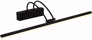 Luz delantera del espejo LED moderno, luces de espejo de maquillaje, linterna de pared de la lámpara de espejo de baño ajustable de 180 °, linterna de pared, blanco cálido 3000k (color: negro) [Clase