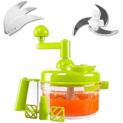Licuadora Manual Con Manivela TENTA KITCHEN Procesador de Alimentos de manivela 800ml / picadora Manual de Alimentos/picadora de Carne/picadora de Verduras y picadora de Frutas/licuadora con Separador de Huevos