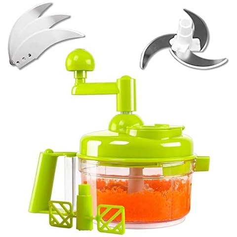 Tenta Kitchen 800ml Hand Crank Manual Food Chopper/Meat Grinder/Vegetable Dicer and Mincer/Fruit Cutter with Egg Separator Cover