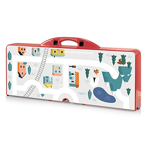 Image of Picnic TIME Portable Folding Picnic Table with Seats for 4, Collapsible Aluminum Table with Benches & Umbrella Hole, Lightweight Foldable Table for Camping, Travel, Backyard, Tailgating | with Umbrella Hole