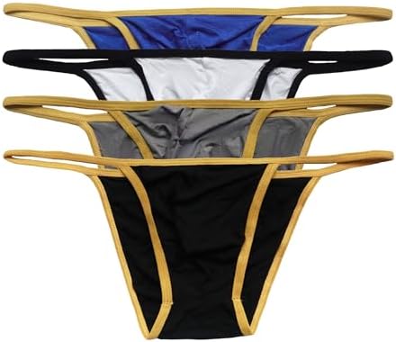 YUFEIDA Men's Modal Comfortable G-string Thongs Sexy Low Rise Bikini Briefs Underwear