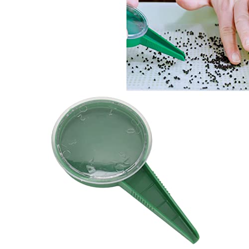 10 piezas dispensador manual para semillas reusable verde miniatura 2