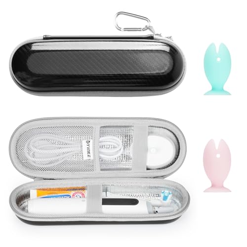 PhD Keisi - Estuche de viaje para cepillo de dientes eléctrico, para Braun Oral-B Pro 1/2 2900, 2000, 2500, 200, 750, serie Smart, Smart 4, con espacio para almacenamiento de accesorios, rígido, 1