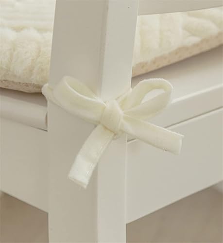 Miniatura 5 de EORNOW Juego de 124 Cojines de asiento antideslizantes de herradura, cojín para silla de comedor con lazos, cojín decorativo para silla de oficina