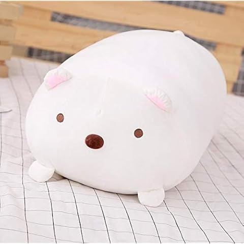 MIAOOWA Official Store 1pc 30/60cm Cute Corner Bio Pillow Japanese Animated Sumikko Gurashi Plush Toy Stuffed With Soft For Baby Girl 60 cm White Cover
