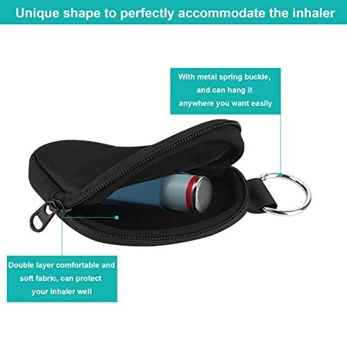 Beautyflier Asthma Inhaler Case Holder Travel Handy Mini Bag For Adults And Kids, Does Not Include Inhaler (Black) #TOP2