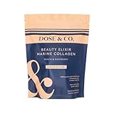 Dose & Co Marine Collagen Beauty Elixir Powder 150g | 5,000mg Marine Collagen Peptides, Hyaluronic Acid & Beauty Vitamins | Supports Skin Elasticity, Firmness & Hydration (Peach & Raspberry)