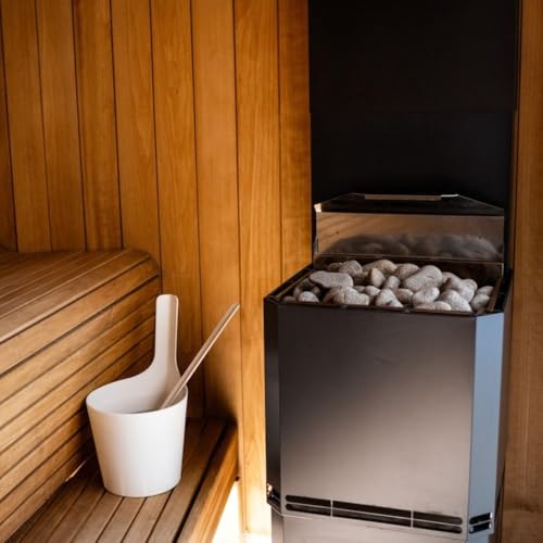Saunum Air L Series, Air L, Sauna Heater w/Climate Equalizer, with Multi-Function Wireless Sauna Heater Control(Sauna Stones Included) (Black Steel, 13 kW)