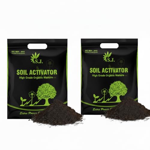 Image of SJ Organics Soil Activator Organic Manure for Plants 10 kg | Home Gardening Biofertilizer | Improves Soil Health & Plant Growth | Laboratory Tested, Govt Licensed