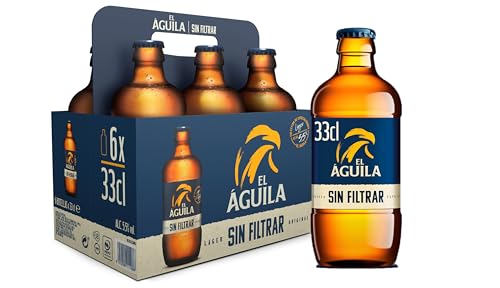El Aguila Cerveza Especial Lager, sin Filtrar, 6 x 33cl