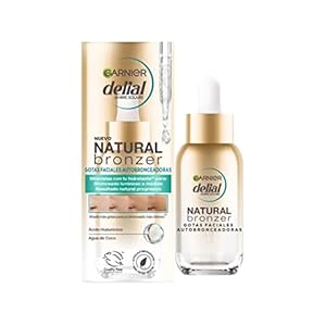 GARNIER DELIAL Gotas Faciales Autobronceadoras con Ácido Hialurónico Y Agua De Coco Bronceado A Medida Sin Marcas 30 ml