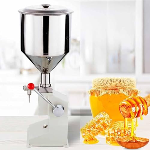 Riempitrice liquida - Riempitrice quantitativa a pressione manuale da 10-100 ml con tramoggia da 10 litri per miele, olio, shampoo - Riempitrice manuale per bottiglie di pasta per piccole imprese