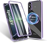Hülle für Sony Xperia 1 VII - [Kompatibel mit Magsafe] 360 Grad Vorne & Rückseite Schutz Hülle Magnetische Adsorption Metallrahmen Handyhülle Hülle - Magnetic Violett