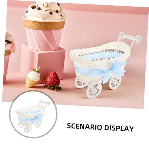 Paniers de rangement bleu pour bonbons et accessoires de shower bébé