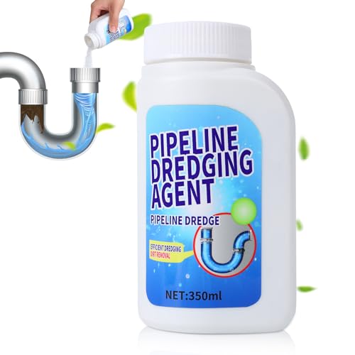 Pipeline Dredging Agent, 350ml Drain Clog Remover Agent,Kitchen Unblocker, Powerful Pipe Unclogger Powerful Sink And Drain Cleaner Powder for Kitchen Quick Cleaning