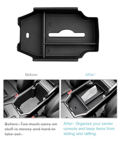 Image of CDEFG for 2023-2025 2026 Honda Accord Center Console Organizer with Tissue Dispenser Slot 2025 2026 Accord Hybrid Accessories Armrest Tray Storage Box(Included Tissue Pack)